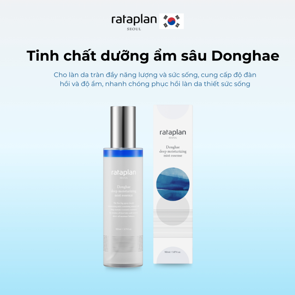 Tinh chất dưỡng ẩm sâu Donghae RATAPLAN dạng xịt, cấp nước tức thì, làm ...
