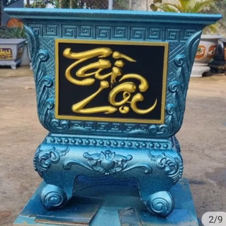 Khuôn chậu vuông 65 ABS chân liền, hoa văn tùy chọn (tùng, cúc, trúc, mai); cửu ngư quần hội, chữ tài lộc thư pháp