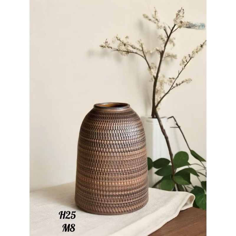 Lọ Bình Chuông Cắm Hoa Gốm Sứ Bát Tràng, Bình Cắm Hoa Decor Phòng Sang Trọng