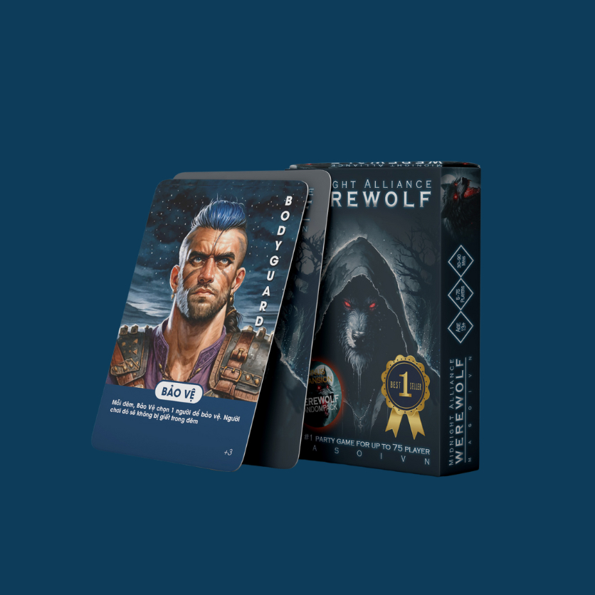 Bộ Bài Ma Sói Midnight 21 Lá Giấy Cứng Nhỏ Gọn Dễ Mang Theo Cho Học Sinh Board Game THE KAS