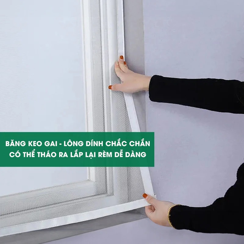 Rèm Chống Muỗi Cửa Sổ Tự Dính Có Khóa Kéo Lưới chống Muỗi Rèm Cửa Sổ Làm Có Làm Theo Yêu Cầu PABARO