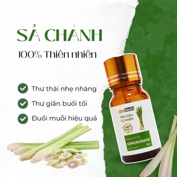 Tinh Dầu Sả Chanh Nguyên Chất UNITECH, Dầu Xông Phòng Sả Chanh, Dùng Cho Máy Xông Tinh Dầu, Khử Mùi Nội Thất Ô Tô