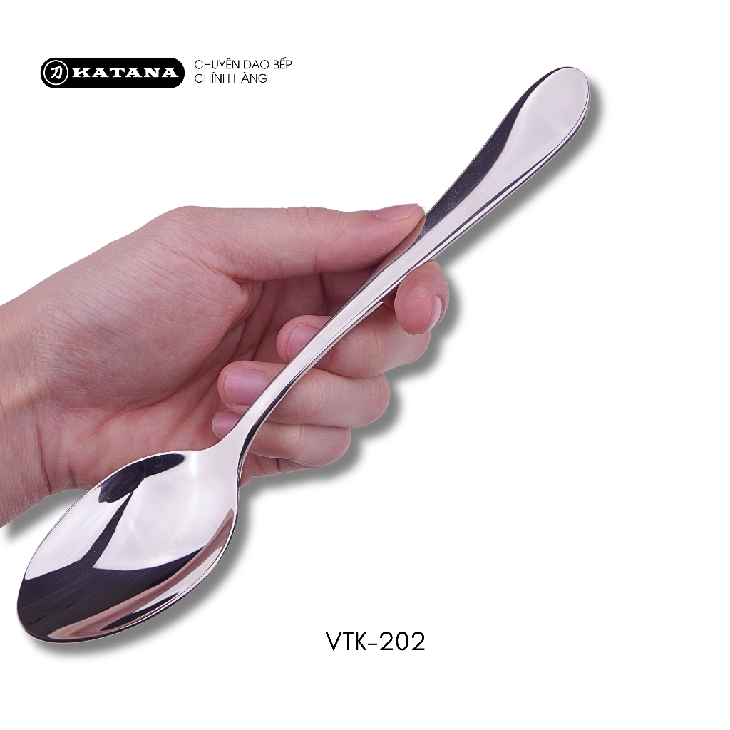 Ảnh Thìa Muỗng Inox KATANA Cao Cấp Nguyên Khối, Dày Đẹp, Sáng Bóng (1 chiếc) 3