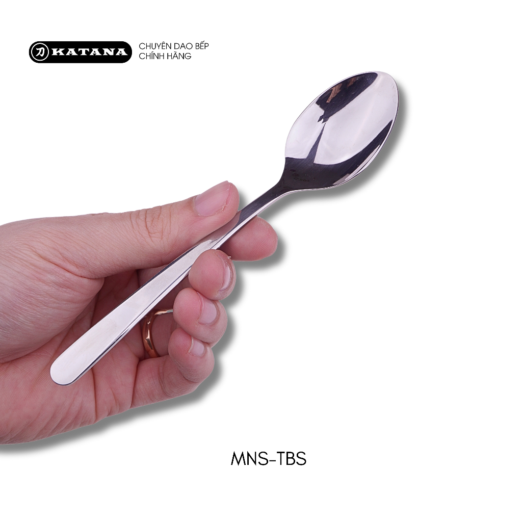 Ảnh Thìa Muỗng Inox KATANA Cao Cấp Nguyên Khối, Dày Đẹp, Sáng Bóng (1 chiếc) 4