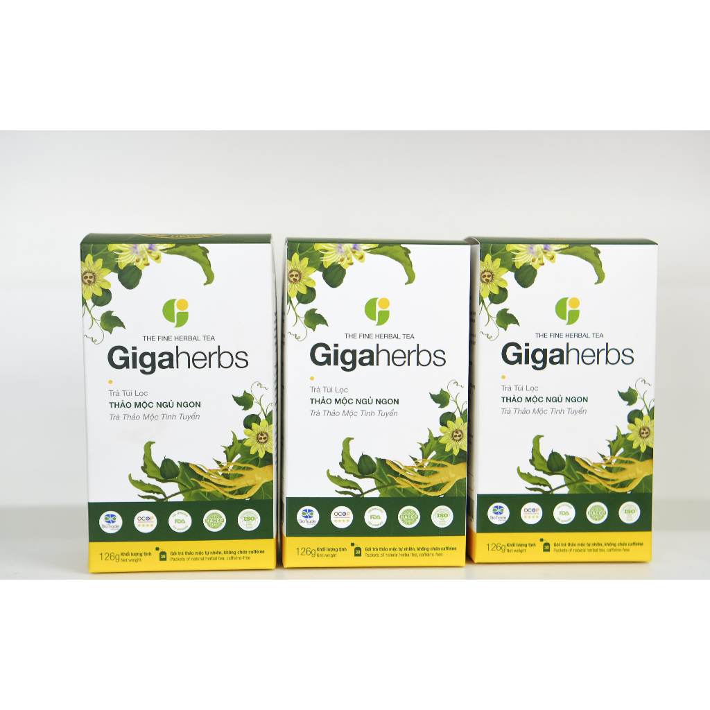 Trà Thảo Mộc Ngủ Ngon Gigaherbs - Hỗ Trợ Nâng Cao Chất Lượng Giấc Ngủ, Giảm Căng Thẳng Mệt Mỏi - Sản Phẩm Chính Hãng