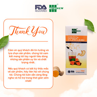 Thực Phẩm Bảo Vệ Sức Khỏe Dung Dịch Nano Curcumin OIC NEW Giảm Đau Dạ Dày Cải Thiện Tiêu Hóa 10ml