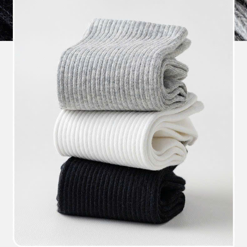 Tất vớ nam nữ tone màu đơn giản phong cách Hàn Quốc, chất liệu cotton co giãn thoáng khí - Ekiu Shop