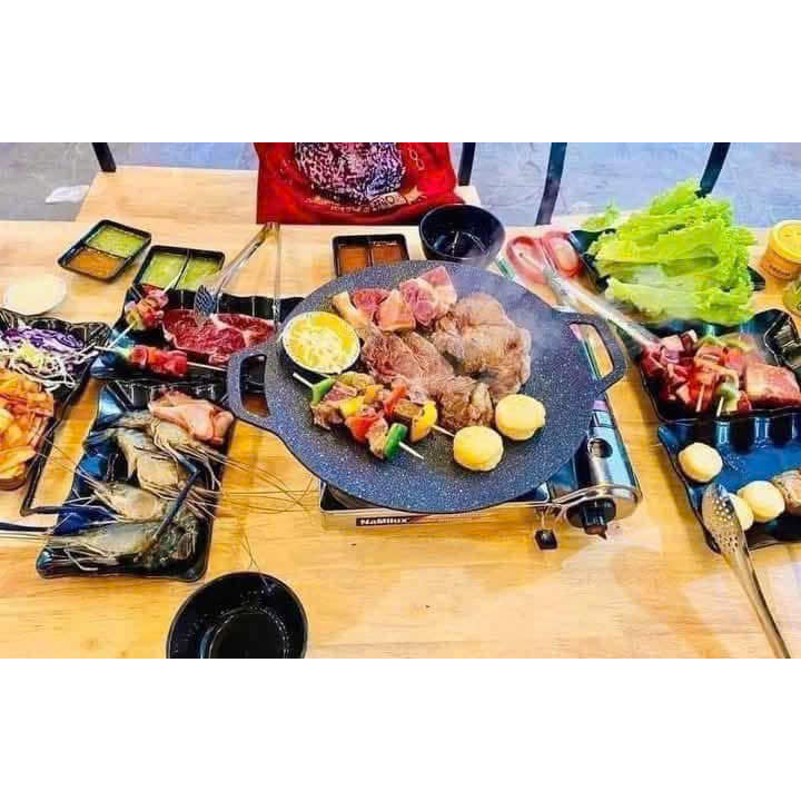 KHAY NƯỚNG GANG VÂN ĐÁ DÙNG MỌI LOẠI BẾP TIỆN DỤNG