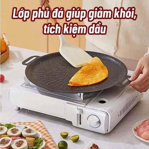 KHAY NƯỚNG GANG VÂN ĐÁ DÙNG MỌI LOẠI BẾP TIỆN DỤNG