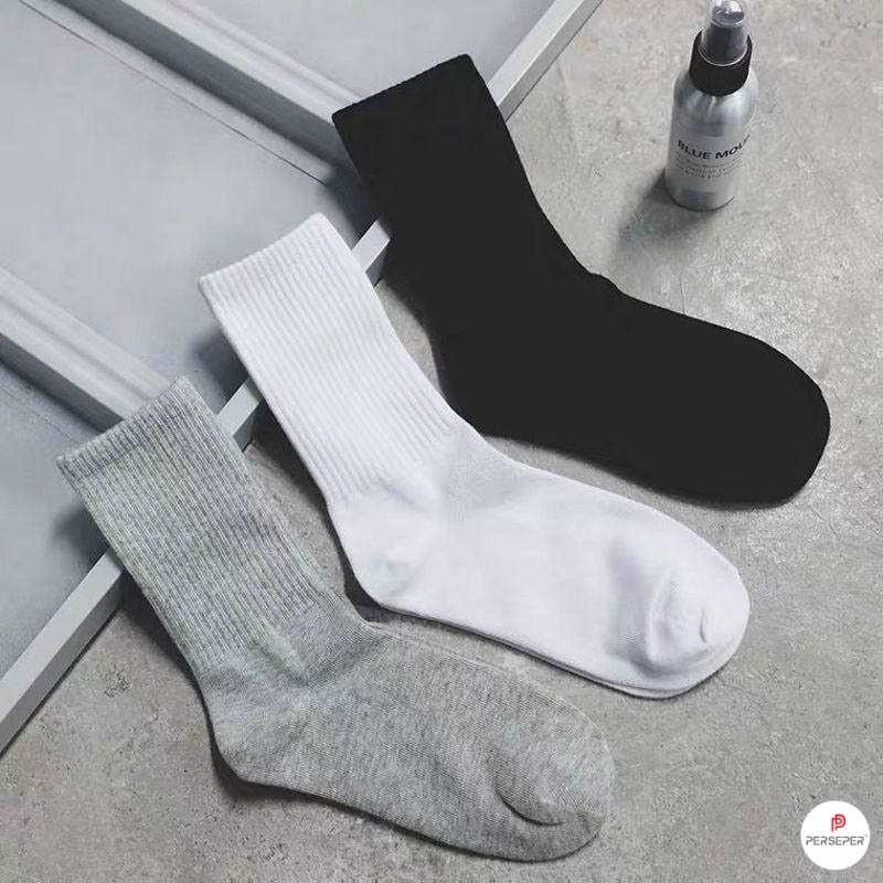 Tất vớ nam nữ tone màu đơn giản phong cách Hàn Quốc, chất liệu cotton co giãn thoáng khí - Ekiu Shop