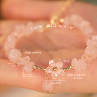 Ella - Vòng tay Tinh Khôi - Thạch Anh Hồng - Mang Lại Bình An Và Hạnh Phúc