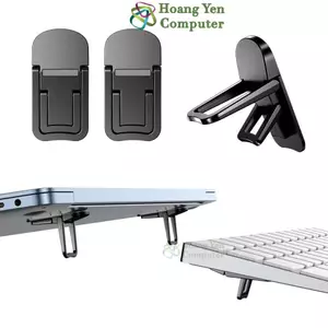 Chân Đế Laptop Mini, Giá Đỡ Máy Tính Xách Tay - Có 2 Mức Gập Lại, Keo Dính 3M Cực Chắc Chắn, Chất Liệu Nhựa Cứng Chắc