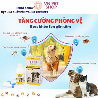 Xịt thảo dược HERBI SPRAY 250ml xua đuổi côn trùng chó mèo thành phần tự nhiên an toàn cho trẻ nhỏ