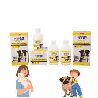 Xịt thảo dược HERBI SPRAY 250ml xua đuổi côn trùng chó mèo thành phần tự nhiên an toàn cho trẻ nhỏ