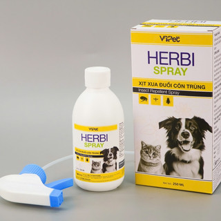 Xịt thảo dược HERBI SPRAY 250ml xua đuổi côn trùng chó mèo thành phần tự nhiên an toàn cho trẻ nhỏ