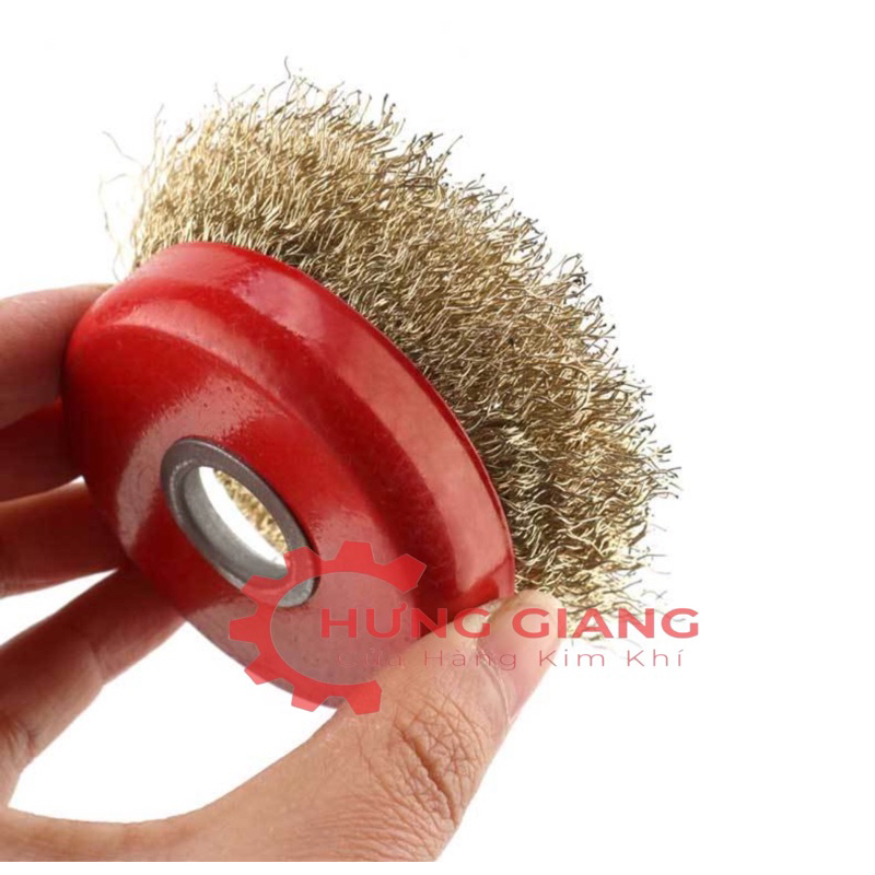 Hộp 2 Chổi Đánh Rỉ Sét, Chén Cước Dùng Cho Máy Cầm Tay Lỗ 16mm
