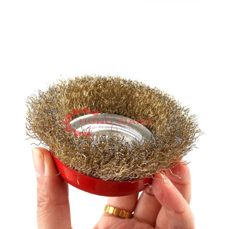 Hộp 2 Chổi Đánh Rỉ Sét, Chén Cước Dùng Cho Máy Cầm Tay Lỗ 16mm