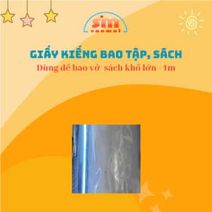 Giấy Plastic Bao Tập Khổ 1 Mét Bao Sách Lớn, Kích Thước Tùy Ý Tiện Lợi Văn Phòng Phẩm Sao Mai