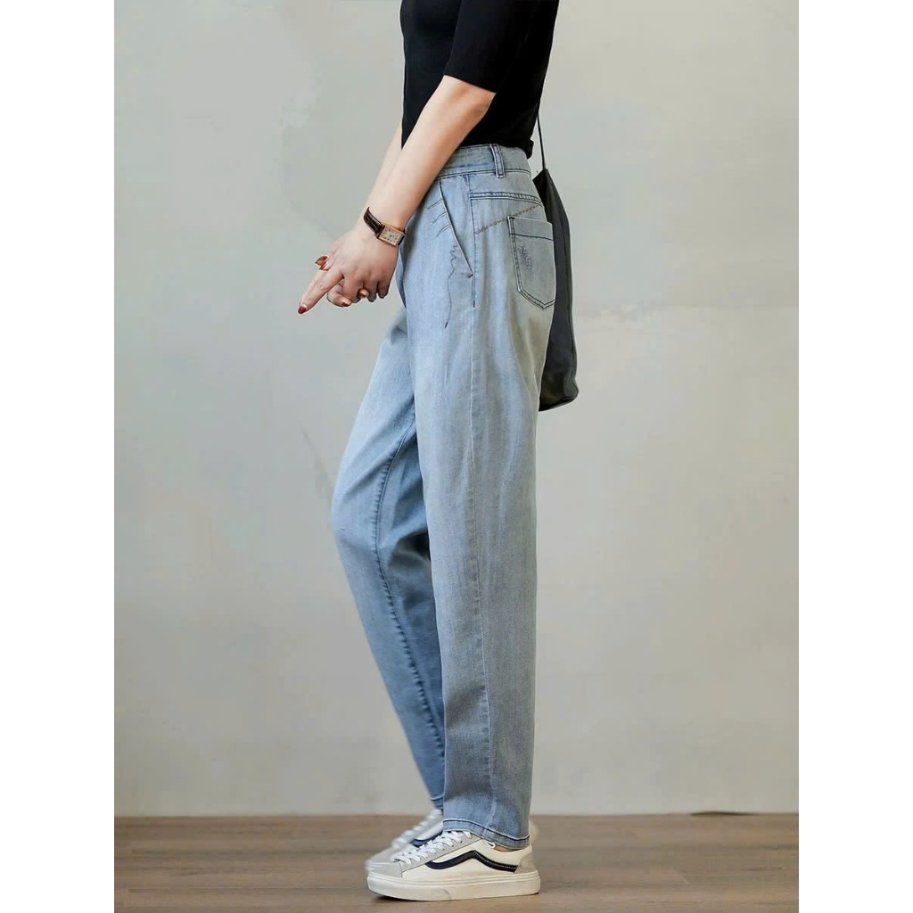 Quần Jeans nữ Quần dáng baggy thoải mái vận động, thiết kế tối giản không kén người, trẻ trung phong cách 1102