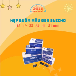 Kẹp Bướm Màu Đen Slecho - Echo Nhiều Kích Cỡ Văn Phòng Phẩm Sao Mai