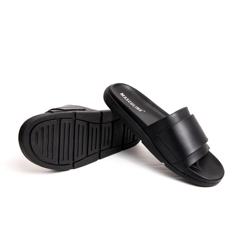 Dép nam cao cấp MASCULINE, Dép da chính hãng kiểu dáng trẻ trung, đế TPR chống trơn trượt - MCT503