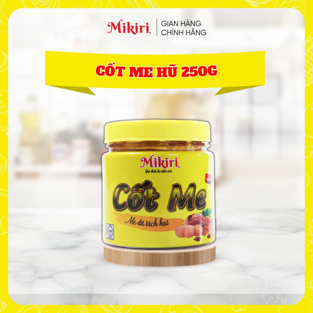 Cốt Me Nguyên Chất Mikiri Hũ 250g - Đã Tách Hạt Có Vị Chua Thanh, Dùng Nấu Canh Chua, Đá Me