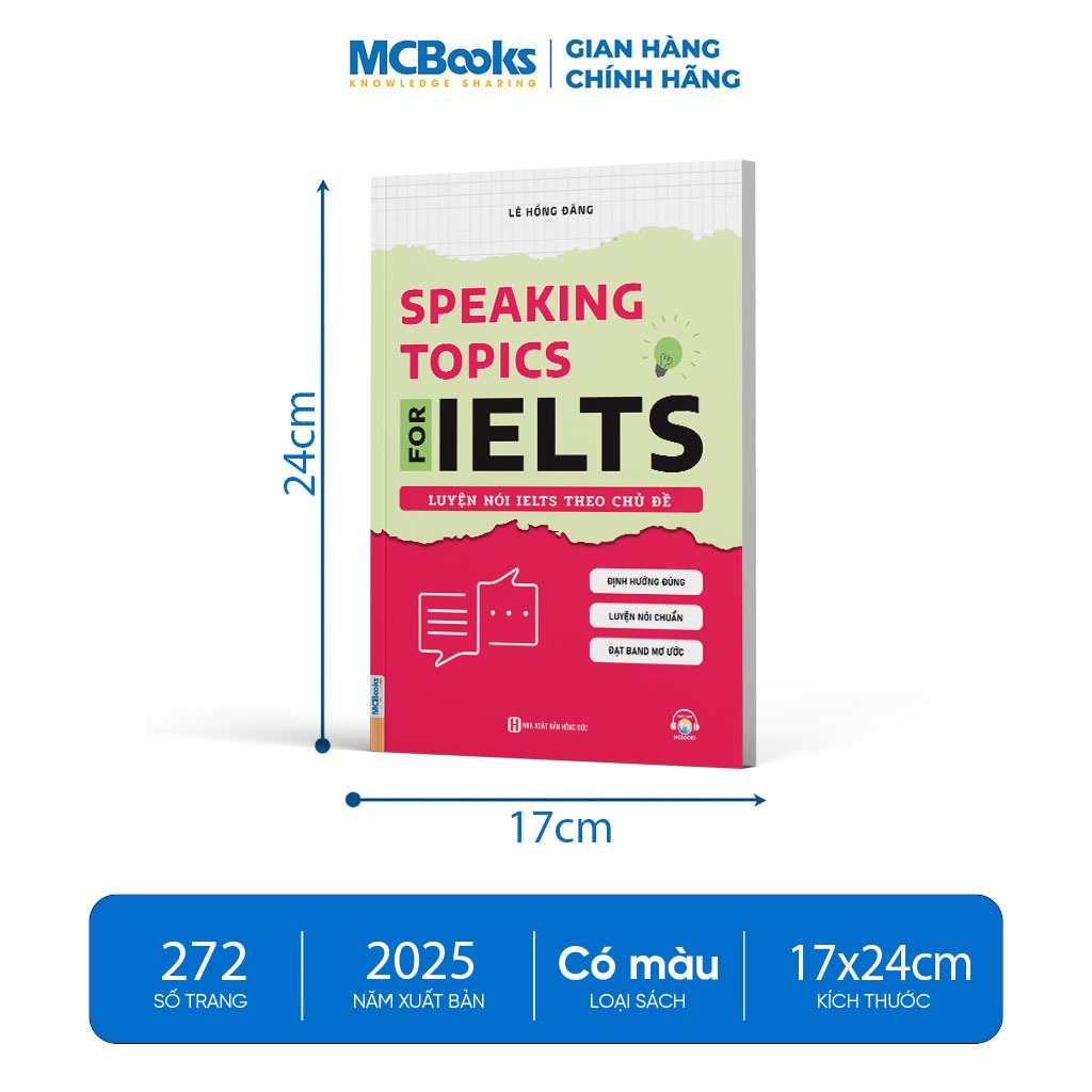 Sách - Speaking Topics For Ielts – Luyện Nói Ielts Theo Chủ Đề