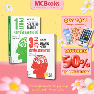 Sách - Combo Speaking Matrix: 1 Phút Nói Tiếng Anh Như Gió + 3 phút nói tiếng Anh như gió - MCBooks