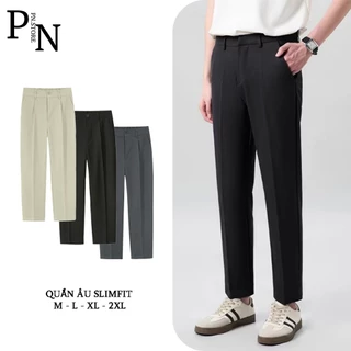 Quần tây nam, Quần âu nam hàn quốc ống côn slimfit công sở vải tuyết hàn co giãn dày dặn PN STORE QA1