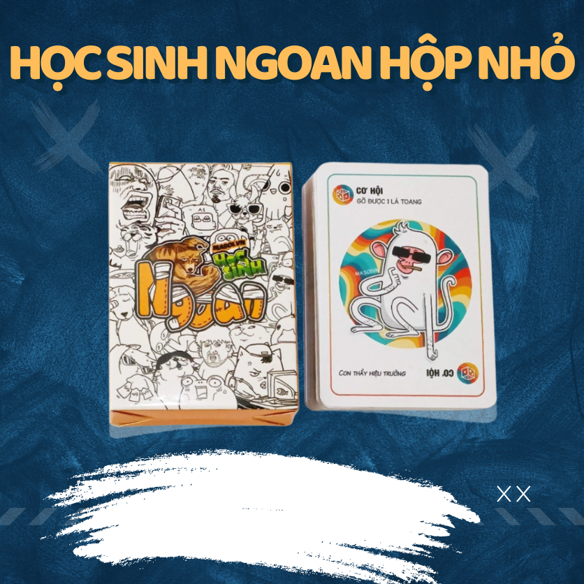 Bộ Bài Học Sinh Ngoan Giấy Cứng Vui Nhộn Lầy Lội Chơi Trường Lớp Cùng Bạn Bè Board Game THE KAS