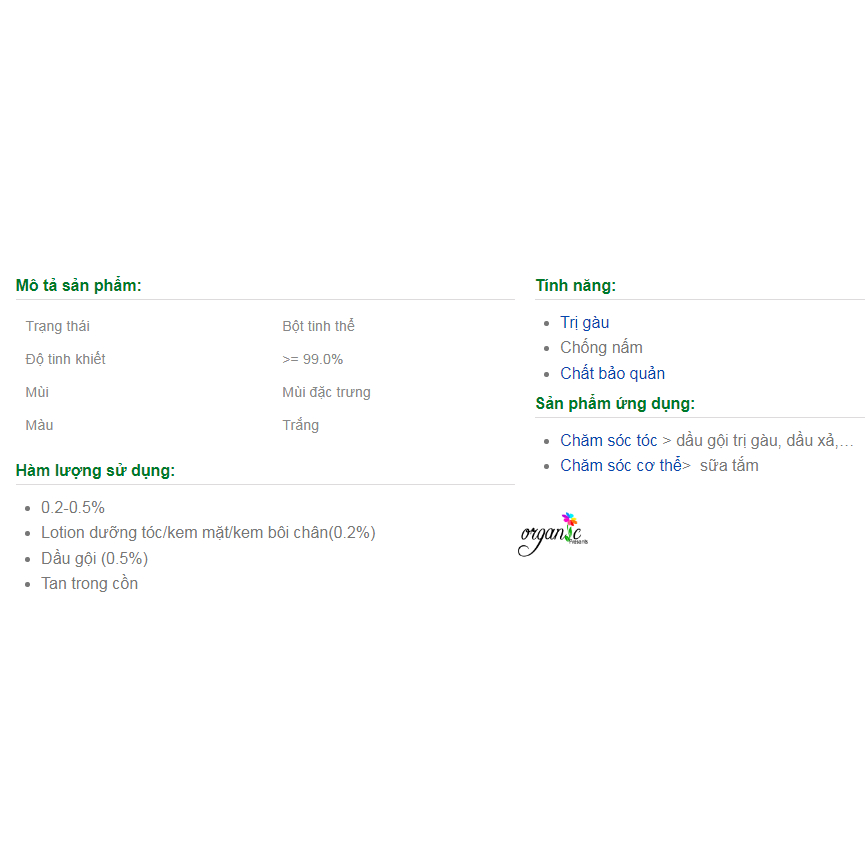 CLIMBAZOLE - HOẠT CHẤT GIẢM GÀU, NGỨA
