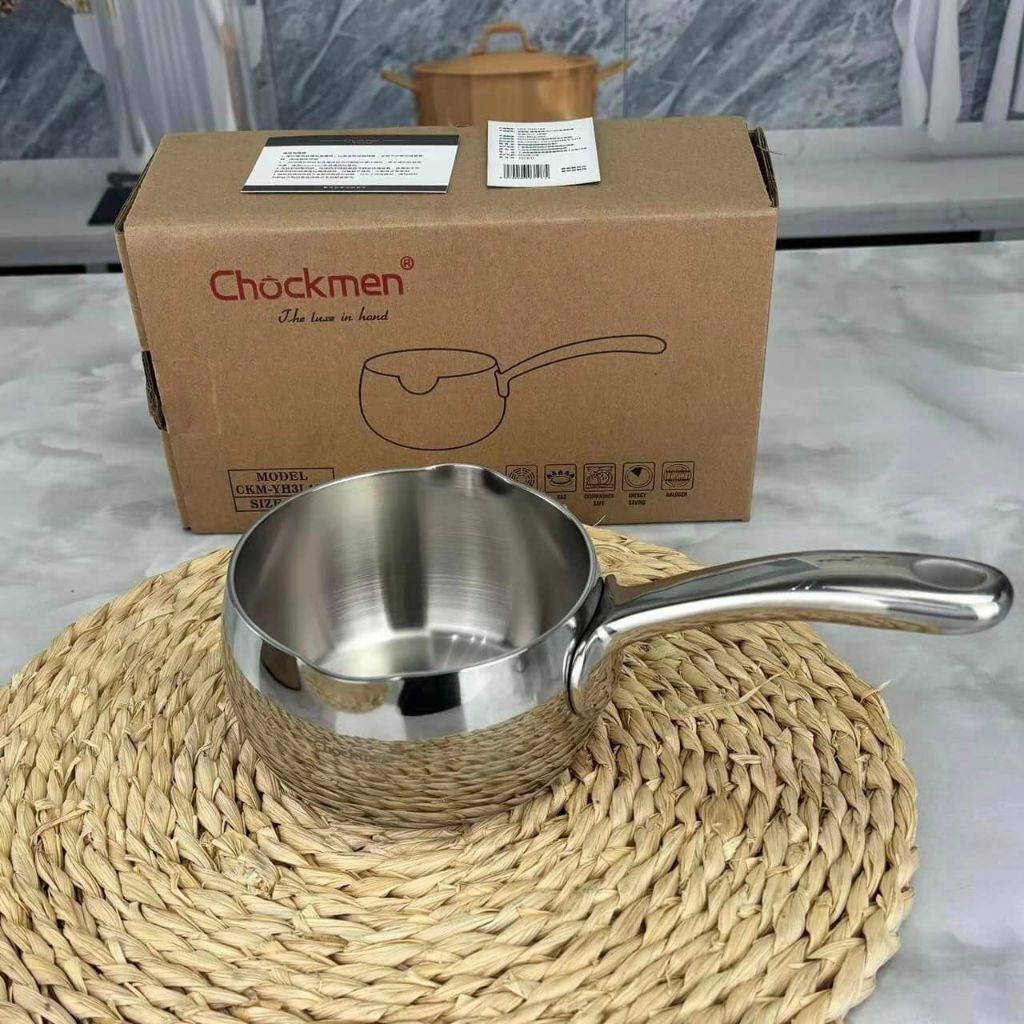 Quánh Chảo Inox Mini Chockmen, Quánh Nấu Đồ Ăn Dặm Inox Cao Cấp CKM104 CKM15 CKM323 BSD112