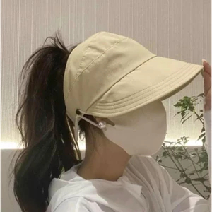 MŨ CHỐNG NẮNG NỬA ĐẦU HÀN QUỐC CÓ MÓC ĐEO KHẨU TRANG TIỆN DỤNG