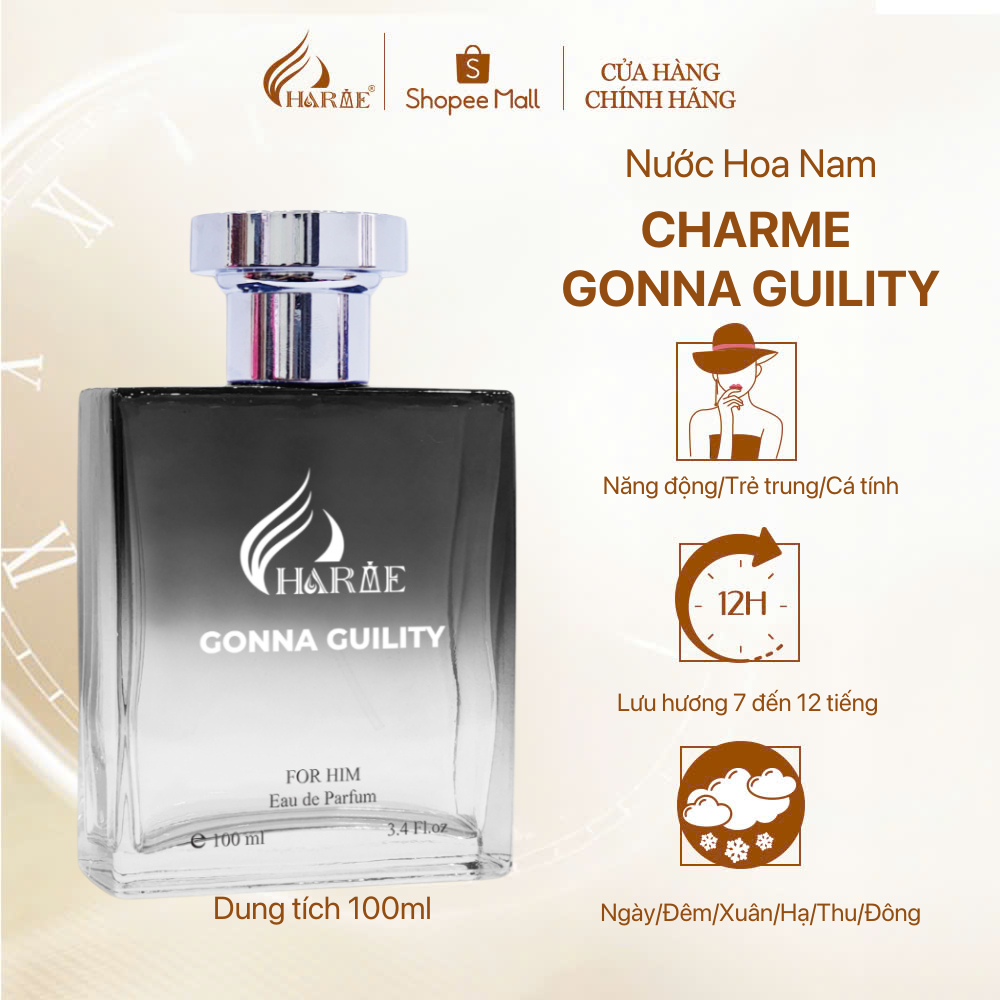 Ảnh Nước Hoa Nam CHARME GONNA GUILITY 100ml Lưu Hương Lâu, Bí Ẩn, Lịch Lãm, Chính Hãng 2