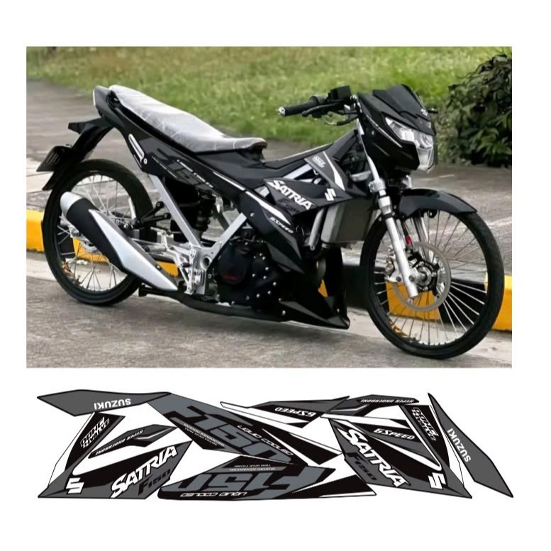 tem rời satria f150 cao cấp chất liệu in 3 lớp chống nước không phai màu nhãn dán deacl.