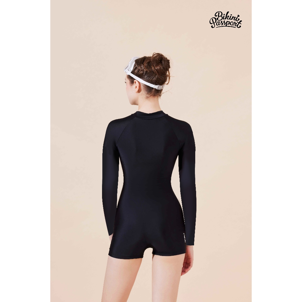 Ảnh Bộ đồ bơi NỮ BIKINI PASSPORT kiểu Một mảnh quần short, áo tay dài - Đen - BS260_BL 4