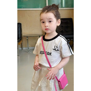 [B&G] Sét áo thun cotton kèm chân váy ren 2 tầng dễ thương cho bé gái 12-42kg(2-12 tuổi)