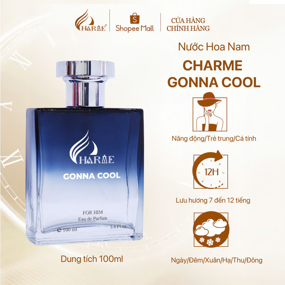 Ảnh Nước Hoa Nam CHARME GONNA COOL 100ml Lưu Hương Lâu Thơm Mát, Mạnh Mẽ, Thanh Lịch Cho Các Quý Ông 3