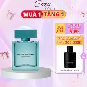 Nước hoa nam Narciso Vetiver Musc For Him Chiết 5ml/10ml Hương thơm Dịu nhẹ, Nam tính - Cozy Perfume
