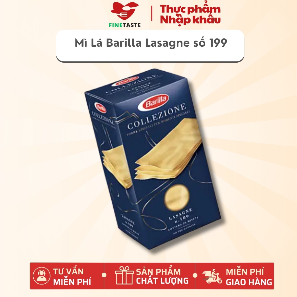 Mỳ Lá Barilla Số 199 (500g), Sợi Mỳ Cao Cấp, Lý Tưởng Cho Món Pasta Chuẩn Ý