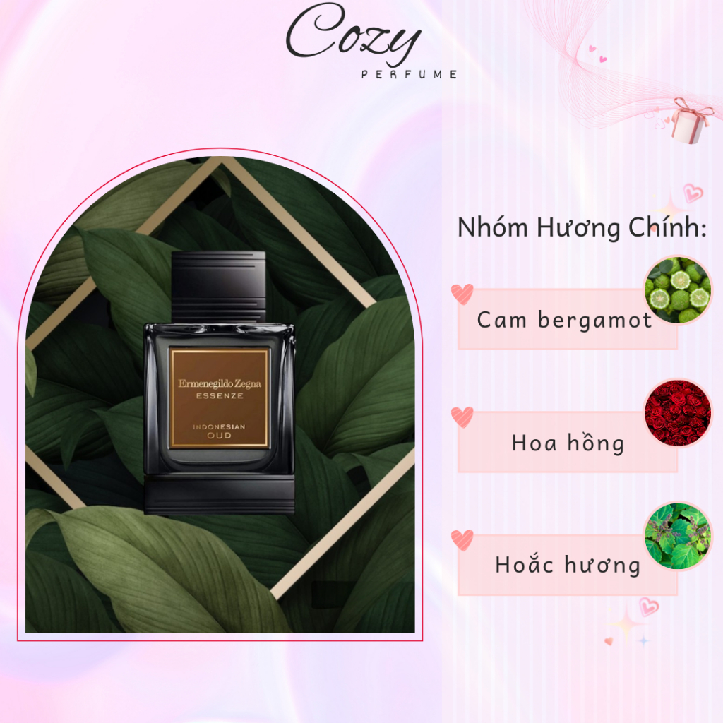 Nước hoa nam Ermenegildo Zegna Indonesian Oud EDP Chiết 5ml/10ml Hương thơm Nam tính - Cozy Perfume