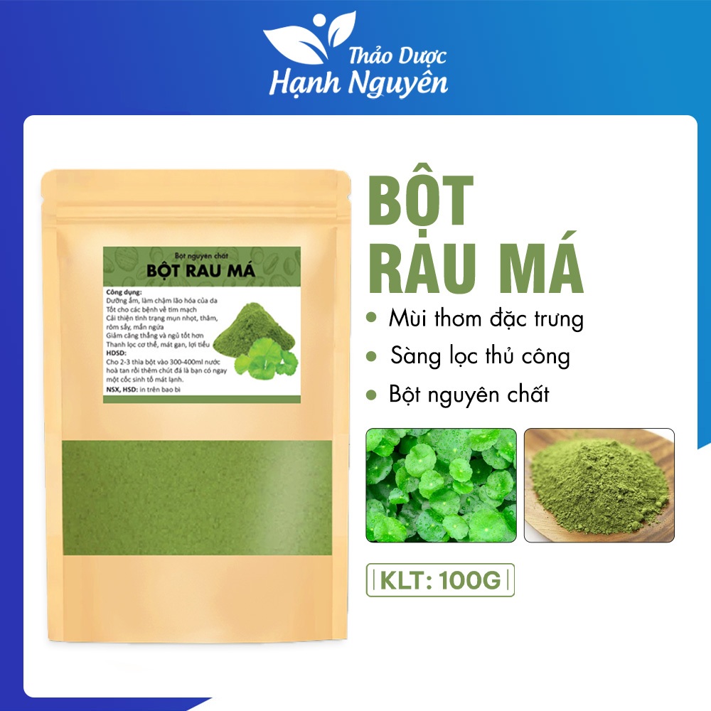 Bột rau má 100g, sấy lạnh, nguyên chất, nước uống detox, giảm cân ...