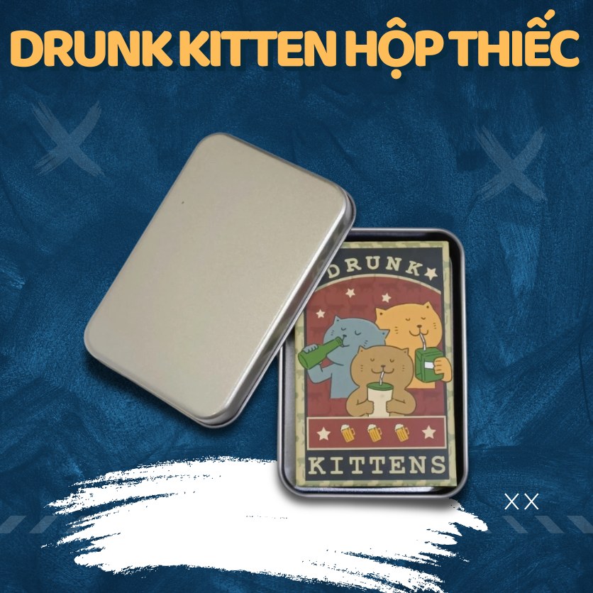 Bộ Bài drunk kitten mèo nhậu độc đáo, boardgame 52 lá phù hợp cho các thánh nhậu THE KAS