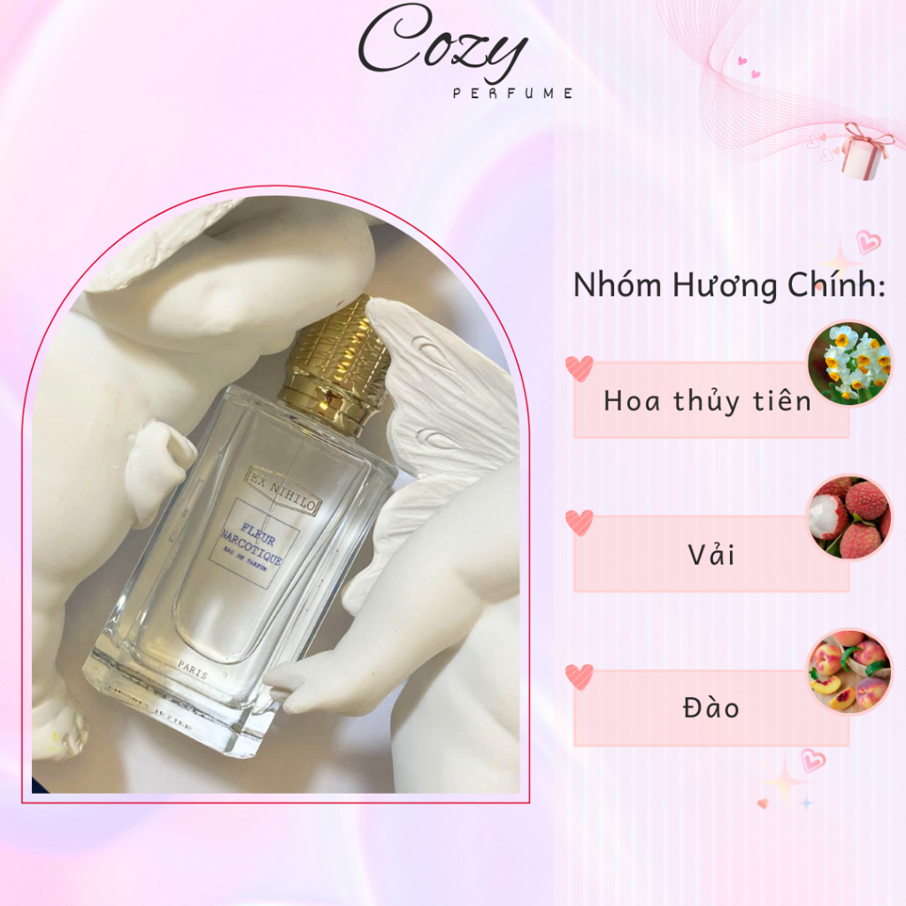 Nước hoa nữ Ex Nihilo Fleur Narcotique Chiết 5ml/10ml Hương thơm Cuốn hút, Tinh tế - Cozy Perfume