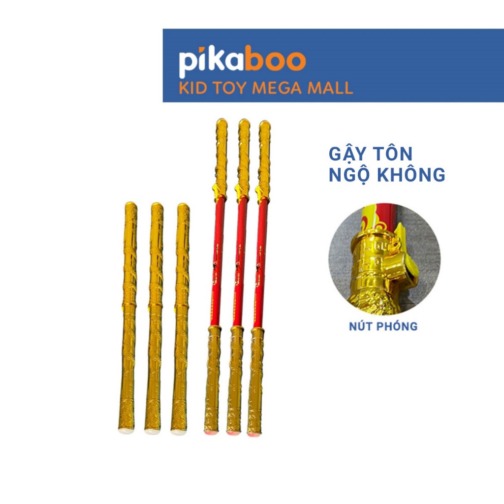Ảnh Gậy tôn ngộ không Pikaboo, có nút bấm phóng dài thu ngắn giống gậy như ý, hai đầu bo tròn an toàn 1