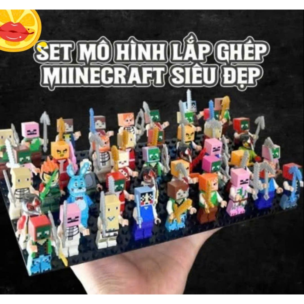 Đồ Chơi Mô Hình Lắp Ráp Nhân Vật Minecraft Combo 30 Nhân Vật Tặng Kèm ...
