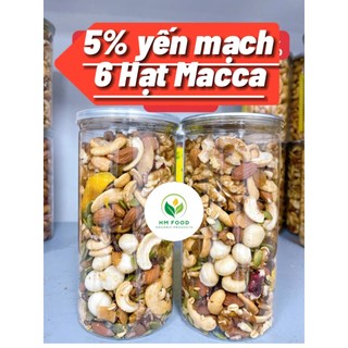 [HỘP 500G FREESHIP ] Ngũ Cốc Granola Siêu Hạt Giàu Dinh Dưỡng Sấy Lạnh Thơm Giòn Béo Ngậy Tại HM Food