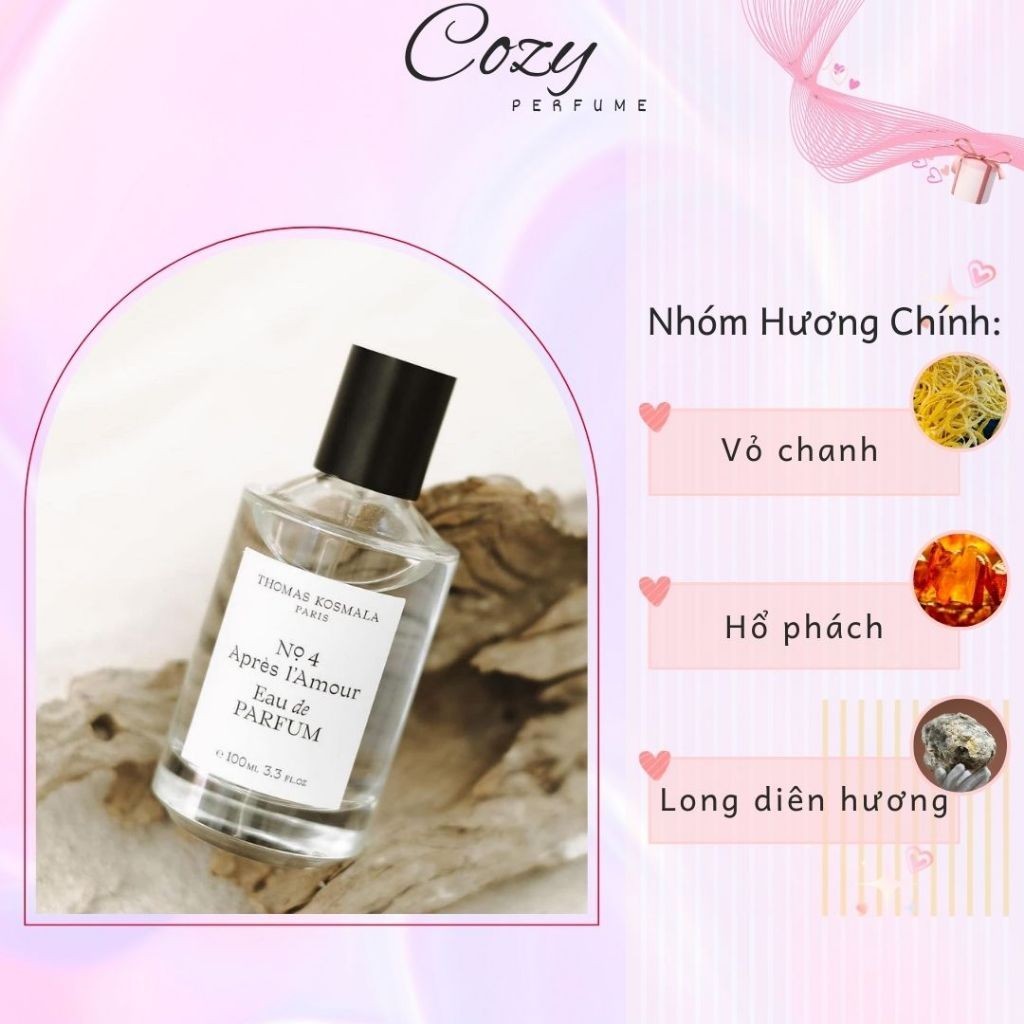 Nước hoa unisex Thomas Kosmala Apres L'Amour No 4 Chiết 5ml/10ml Hương thơm Độc đáo - Cozy Perfume