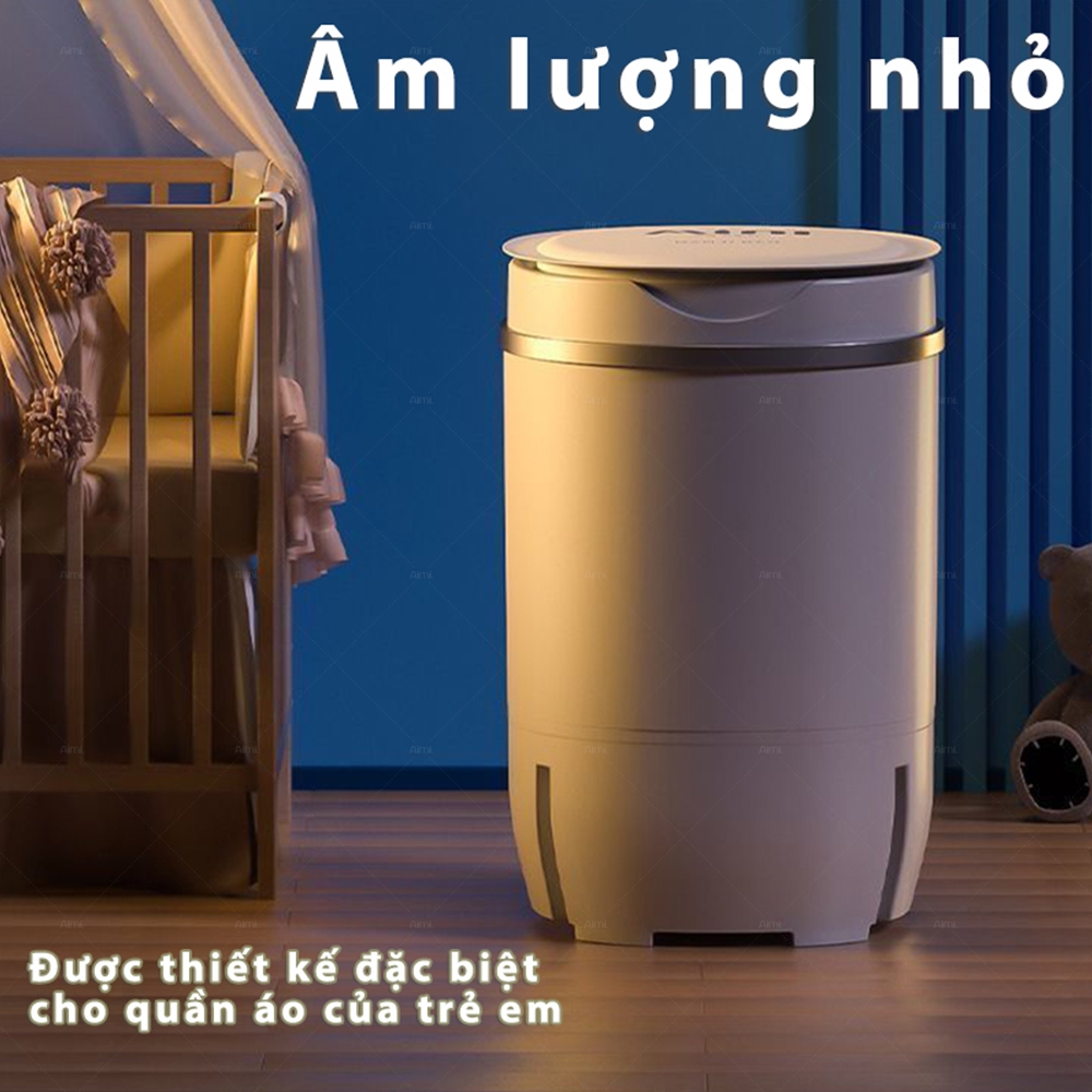 Aimi Máy Giặt Mini Bán Tự động Xoáy Cực Mạnh đảo Chiều Giặt 4.5kg Quần áo Cho Em Bé, Giặt Quần áo Trắng