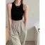 Áo Croptop Ba Lỗ RANSHI crt Khoét Nách Ôm Body Sexy Quyến Rũ Chất Thun Gân Dày Dặn - RA298